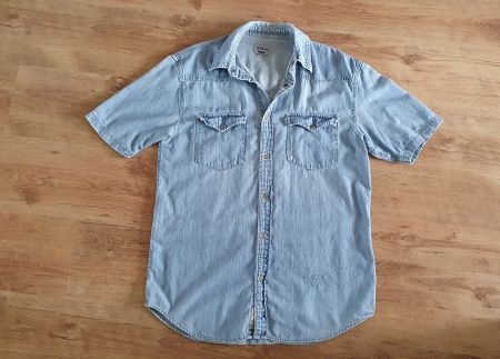 kurzarm Jeans Hemd - Teddy`s M